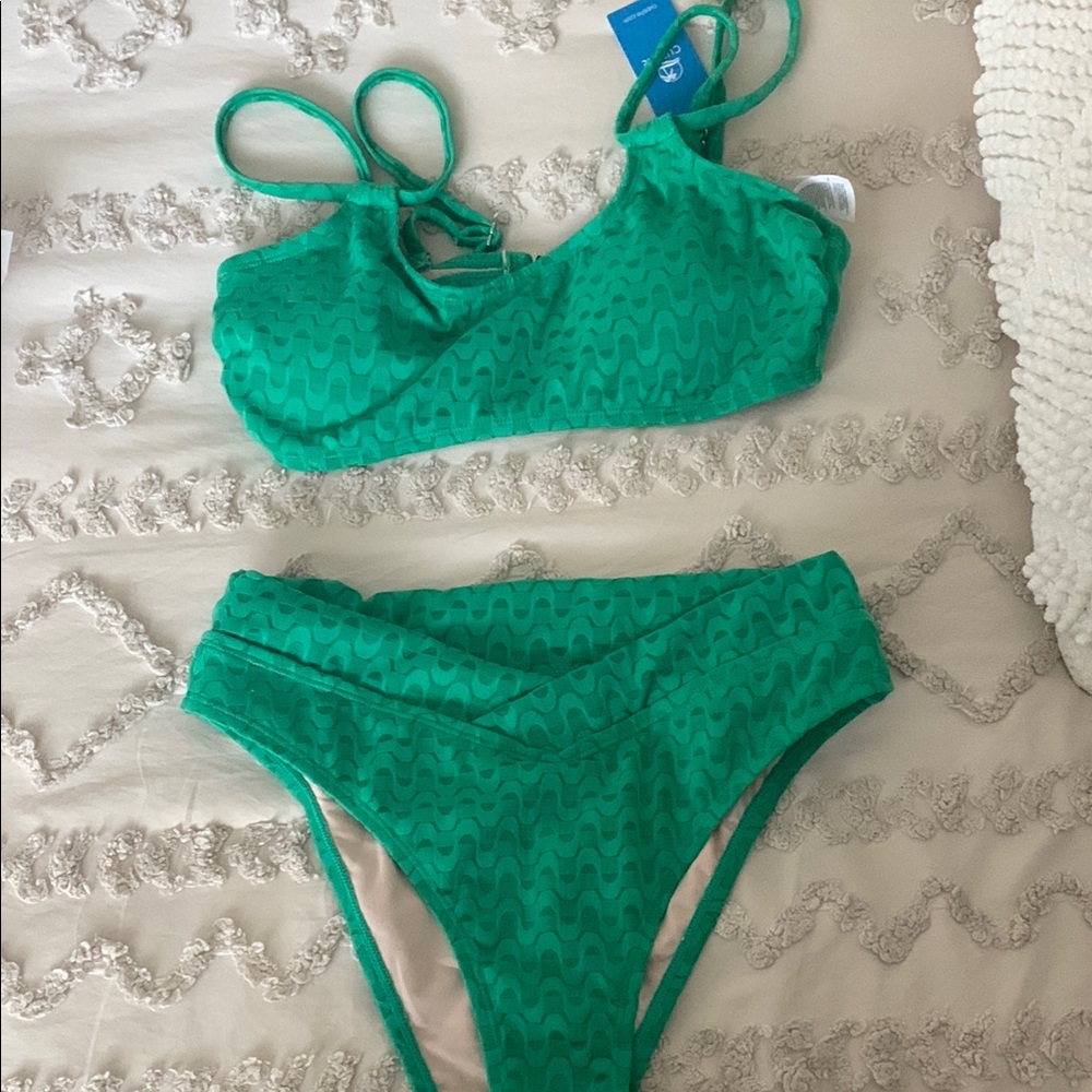Cupshe Emerald Green Bikini Set